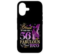 56th Birthday Queen Blessed by God 56 Fabulous Since 1970 Case for iPhone 17