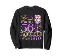 56th Birthday Queen Blessed by God 56 Fabulous Since 1970 Sweatshirt