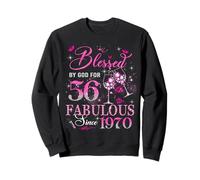56th Birthday Queen Blessed by God 56 Fabulous Since 1970 Sweatshirt