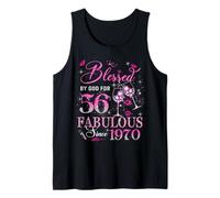 56th Birthday Queen Blessed by God 56 Fabulous Since 1970 Tank Top