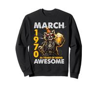 56th Birthday Raccoon Beer March 1970 Vintage 56 Years Old Sweatshirt