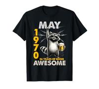 56th Birthday Raccoon Beer May 1996 Vintage 56 Years Old T-Shirt