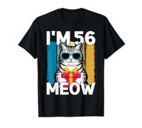 56th Birthday Years Old I’m Meow Funny Cat T-Shirt