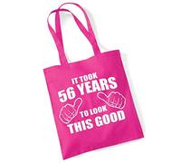 56th Fun Birthday Gift Present Tote Shopping Cotton Party Bag Took Years To Look This Good