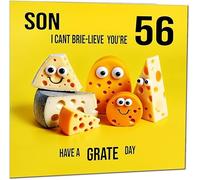 56th Son Birthday Card for Son - Cheese Pun Funny Son's Birthday Card for 56 Year old fifty six, fifty sixth