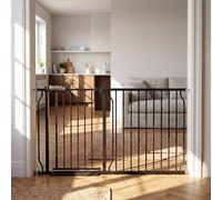 57.5-62 Inch Baby Gates Extra Wide for Stairs Doorways Pressure Mount No Drill Dog Pet Gate Auto Close Child Safety Gate for Toddler Kids Pets with Extension