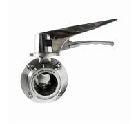 57/63/76/89/102/108mm Pipe OD x 2.5" 3" 3. 4" Tri Clamp Sanitary Butterfly Squeeze Trigger Flow Control Valve SUS 304 Stainles(76mmPipeOD K96mm)