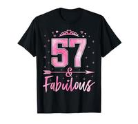 57 and Fabulous Cute Ladies 57th Birthday Women 57 Years Old T-Shirt