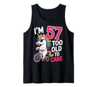 57 Birthday 57 Years Old 57th Men Women Unicorn Funny Tank Top