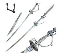 57" Bloodborne Lady Maria Rakuyo Sword Cosplay Props Double Sword Combination Full Metal, with Display Stand