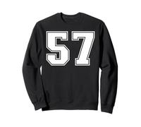 57 Number Fifty-Seven Team Sports Graphic Varsity Matching Sweatshirt