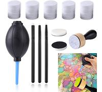 57 Pcs Ink Blower Applicator Tool Sets for Card Making Detailed Ink Blending Brushes,Ink Paint Mixing Tools Mini Round Foam Refills,for Scrapbooking Craft