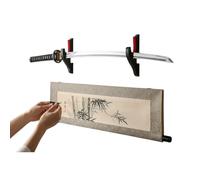 57 SPECIAL REPLICAS Sword Wall Mount Adjustable Screw-Fix - Japanese Katana Wooden Holder - Display Rack Hanger for Katanas, Swords, Wakizashi, Tanto, GXWOOD-05