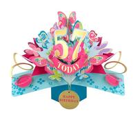 57 Today Happy 57th Birthday Pop-Up Greeting Card Love Kate's Pop Up Cards Her Design POP236MC57
