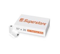 57 x 30mm Thermal Paper Till Rolls for Credit Card All PDQ Machines (20 Rolls) (Pack of 5-100 Rolls)