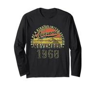 57 Year Old Birthday Gifts for Men November 1968 57th Bday Long Sleeve T-Shirt
