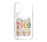 57 Year Old Made in 1969 Retro Floral 57th Birthday Women Case for iPhone 17