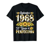 57 Year Old September 1968 Sunflower 57th Birthday Women T-Shirt