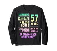 57 Years Married Funny 57th Wedding Anniversary Long Sleeve T-Shirt