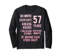 57 Years Married Funny 57th Wedding Anniversary Long Sleeve T-Shirt
