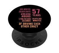 57 Years Married Funny 57th Wedding Anniversary PopSockets Adhesive PopGrip
