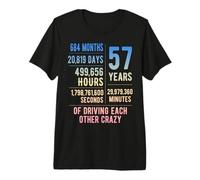 57 Years Married Funny 57th Wedding Anniversary Premium T-Shirt