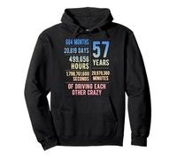 57 Years Married Funny 57th Wedding Anniversary Pullover Hoodie