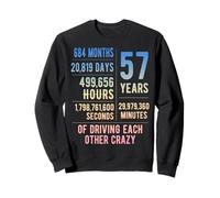 57 Years Married Funny 57th Wedding Anniversary Sweatshirt