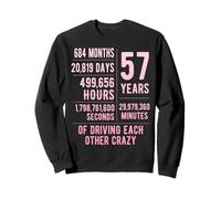 57 Years Married Funny 57th Wedding Anniversary Sweatshirt