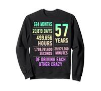 57 Years Married Funny 57th Wedding Anniversary Sweatshirt