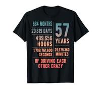 57 Years Married Funny 57th Wedding Anniversary T-Shirt