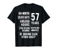 57 Years Married Funny 57th Wedding Anniversary T-Shirt