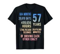 57 Years Married Funny 57th Wedding Anniversary T-Shirt