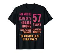 57 Years Married Funny 57th Wedding Anniversary T-Shirt