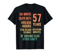 57 Years Married Funny 57th Wedding Anniversary T-Shirt