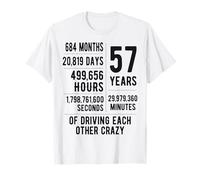 57 Years Married Funny 57th Wedding Anniversary T-Shirt