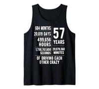 57 Years Married Funny 57th Wedding Anniversary Tank Top