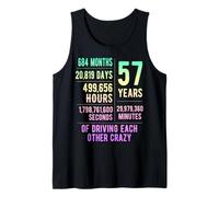 57 Years Married Funny 57th Wedding Anniversary Tank Top