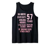 57 Years Married Funny 57th Wedding Anniversary Tank Top