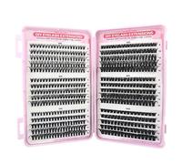 570 Pieces Individual Eyelashes, 30+40+50+60+80+100D Fluffy Russian Eyelashes Extensions, 8-16mm Mix Cluster Lashes Kit, D Curl DIY Eye Lashes Ultra-lightweight Eyelash Clusters for Girls and Women