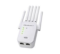 57067 WiFi repeater IEC C8 male, RJ45 female x2 white 300 Mbps QOLTEC