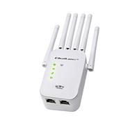 57068 WiFi repeater IEC C8 male, RJ45 female x2 white 1200 Mbps QOLTEC