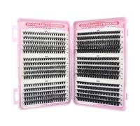 570PCS D Curl 8-16MM Cluster Eyelashes, 30-40-50-60-80-100D Soft & Fluffy Individual Lash Clusters - Cat Eye Lashes Design, DIY Russian Lash Extensions, UK Lash Kit for Women