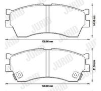 JURID 572560J Brake pad set