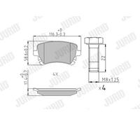 JURID 573219J Brake pad set