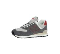 574 Suede Trainers Castlerock/Team Red 8 UK