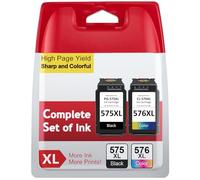 575 576 Ink Cartridges XL Replacement for Original Canon 575 576 Ink Cartridges, Printer Ink 575 576 XL for Canon Pixma TS3750i Ink - TR4755i TS3550i TS3551i TS3751i TR4750i TR4751i TR4756i