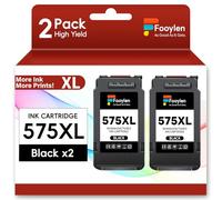 575XL Ink Cartridges Black Replacement for Canon 575 Black Ink Cartridge PG575XL PG-575XL PG575 PG-575 XL for PIXMA TS3550i TS3551i TS3750i TR4750i TR4751i TR4755i TR4756i TR4700 575XL Black 2PACK
