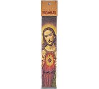 576 - Religious Icon - Holy Blessed Most Sacred Heart of Jesus Christ - Bookmark Tapestry - Christian Orthodox Catholic - 28.5 x 5 cm by Jeannieparnell