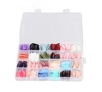 576pcs Pure Color Fashionable Press On Fake Nails Art Tips Charming Long Nails Attract Eyes ABS Material
